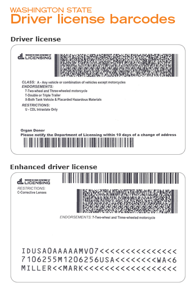 florida drivers license barcode format